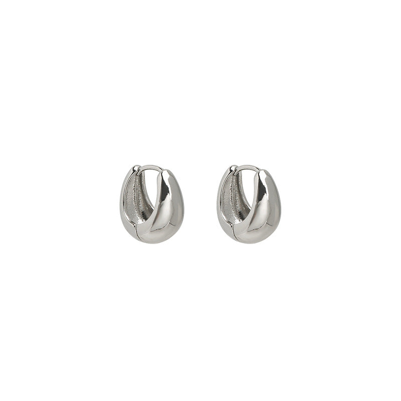 Wholesale Retro Metal Earrings Women's High-end Light Luxury Simple Gold Earrings